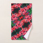 Oranje Lily Flowers Abstract Kunstpatroon Bad Handdoek (Handdoek)