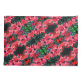 Oranje Lily Flowers Abstract Kunstpatroon Kussensloop (Achterkant)