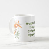 Oranje Lily Flowers Koffiemok (Voorkant links)