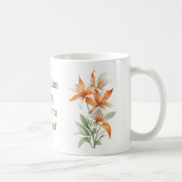 Oranje Lily Flowers Koffiemok