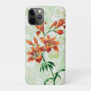 Oranje Lily Flowers op  achtergrond Case-Mate iPhone Case