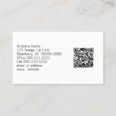 Oranje Lily Foto Yoga Instructor QR Code Aangepast Visitekaartje (Achterkant)