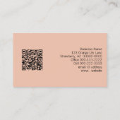 Oranje Lily Foto Yoga Instructor QR Code Visitekaartje (Achterkant)