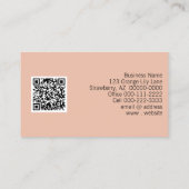 Oranje Lily Foto Yoga Instructor QR Code Visitekaartje (Achterkant)