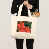 Oranje Lily Grote Tote Bag (Voorkant (product))