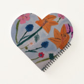 Oranje Lily Heart Notitieboek (Achterkant)