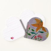 Oranje Lily Heart Notitieboek (Binnen)