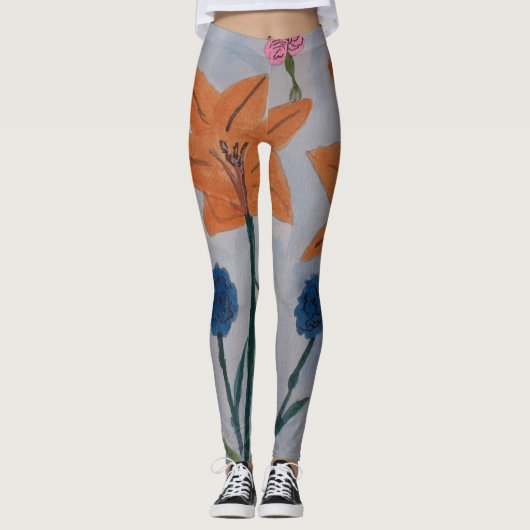 Oranje Lily Leggings (Voorkant)