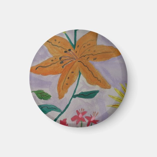 Oranje Lily Magnet (Voorkant)