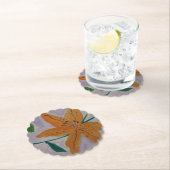 Oranje Lily Paper Onderzetter (Insitu)