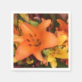 Oranje Lily papier servet