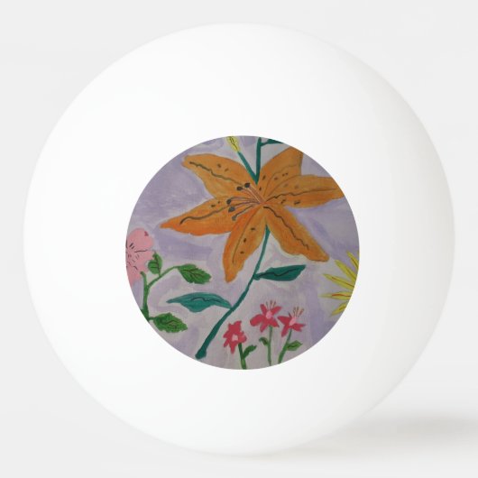 Oranje Lily Pingpongbal (Voorkant)
