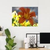 Oranje Lily Poster (Thuiskantoor)