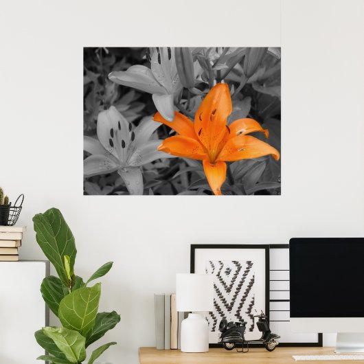 Oranje Lily Poster (Thuiskantoor)
