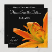 Oranje Lily Save-the-date Save The Date (Voorkant / Achterkant)