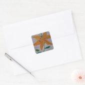 Oranje Lily Vierkante Sticker (Envelop)