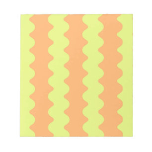 Oranje Lime Golfstripe Bold Minimalistisch Kantoor Notitieblok