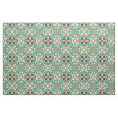 Oranje Lime Green Turquoise Bali Batik Pattern Stof (Yard (91,4 cm))