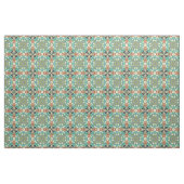 Oranje Lime Green Turquoise Bali Batik Pattern Stof (Fat Quarter)