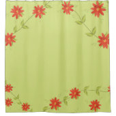 Oranje Limoen-gordijn Douchegordijn (Voorkant)