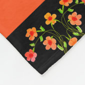 Oranje limoen groen en zwart fleece deken (Hoek)