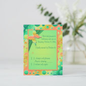 Oranje Linggroene Polka Dot RSVP-kaart Kaart (Staand voorkant)