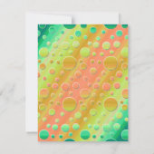 Oranje Linggroene Polka Dot RSVP-kaart Kaart (Achterkant)