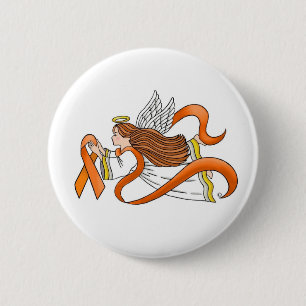 "Oranje lint" Awareness Angel Ronde Button 5,7 Cm