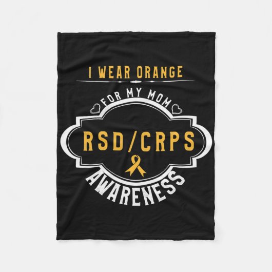 Oranje lint Crpsrsd bewustzijn en steun voor Mo Fleece Deken (Voorkant)