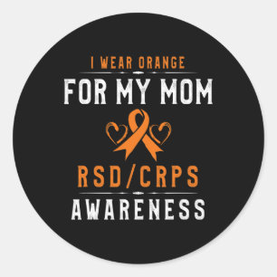 Oranje lint CRPSRSD Bewustzijn voor mama - Son An Ronde Sticker