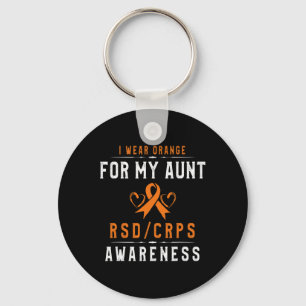 Oranje lint CRPSRSD Bewustzijn voor mijn tante Nov Sleutelhanger