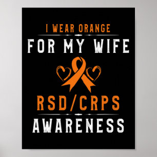 Oranje lint CRPSRSD Bewustzijn voor Vrouw - Husbyn Poster
