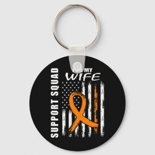 Oranje Lint Echtgenote Leukemie Bewustzijn Usa Vla Sleutelhanger