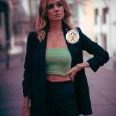 Oranje lint engelvleugels vlinders ms Button