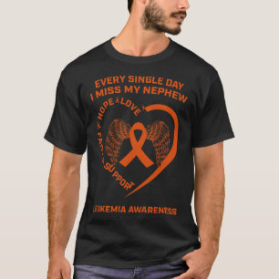 Oranje lint hart leukemie bewustzijn in geheugen O T-shirt