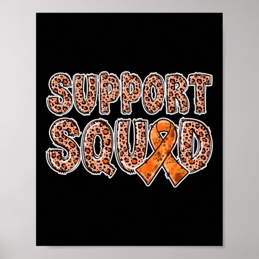 Oranje Lint Leopard Print Support Squad CRPS 1 (Voorkant)