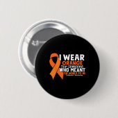 Oranje Lint Leukemie Bewustzijn Bloedkanker Ronde Button 5,7 Cm (Voorkant /achterkant)