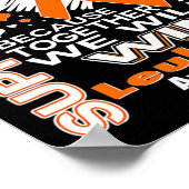 Oranje lint leukemie bewustzijn ondersteunen van m poster (Hoek)