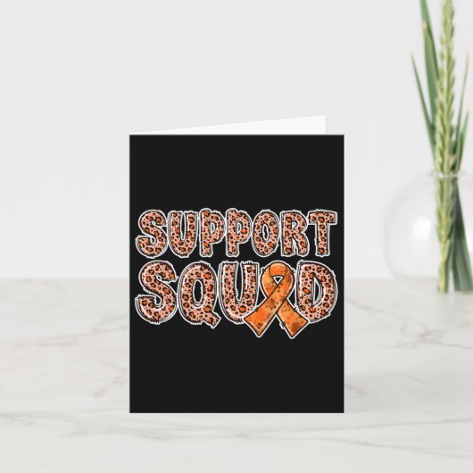Oranje lint luipaard print support squad crps 1 kaart (Voorkant)