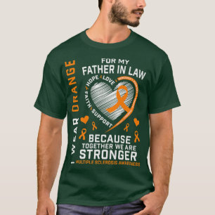 Oranje lint MS Father in Law Multiple Sclerose T-shirt