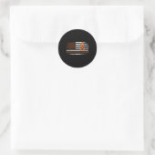 Oranje Lint Ms - Multiple Sclerose Bewustzijn  Ronde Sticker (Tas)