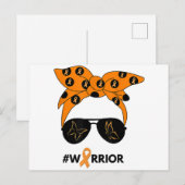 Oranje Lint Nierkanker Warrior Bandana Unbrea Briefkaart (Voorkant / Achterkant)