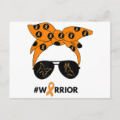Oranje Lint Nierkanker Warrior Bandana Unbrea Briefkaart (Voorkant)