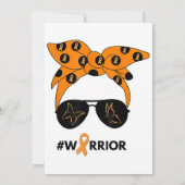 Oranje Lint Nierkanker Warrior Bandana Unbrea Kaart (Achterkant)