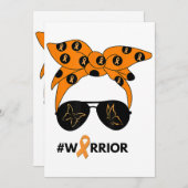 Oranje Lint Nierkanker Warrior Bandana Unbrea Kaart (Voorkant / Achterkant)