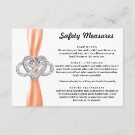 Oranje Lint Oneindigheid Hart Veiligheidsmaatregel Informatiekaartje