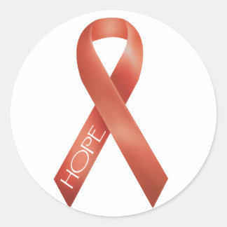 Oranje lint ronde sticker