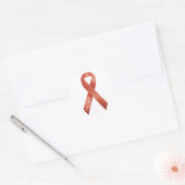 Oranje lint ronde sticker (Envelop)