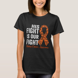 Oranje lint steun overlevende nierkanker t-shirt