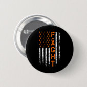 Oranje lint teken - Leukemie Bewustzijn Ronde Button 5,7 Cm (Voorkant /achterkant)